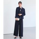 ノーカラーツイードフリルワイドパンツスーツ | RUIRUE BOUTIQUE | 詳細画像11 