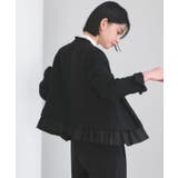 ノーカラーツイードフリルワイドパンツスーツ | RUIRUE BOUTIQUE | 詳細画像4 