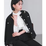 ノーカラーツイードフリルワイドパンツスーツ | RUIRUE BOUTIQUE | 詳細画像5 