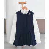 【3点set】 レイヤードペプラムジレ＆スリムテーパードパンツビジューブラウス付… | RUIRUE BOUTIQUE | 詳細画像35 