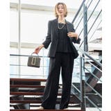 【3点】ピークドラペルジャケット＆ペプラムジレ＆タックワイドパンツセット | RUIRUE BOUTIQUE | 詳細画像12 