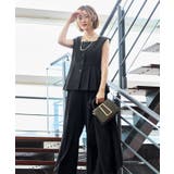 【3点】ピークドラペルジャケット＆ペプラムジレ＆タックワイドパンツセット | RUIRUE BOUTIQUE | 詳細画像15 