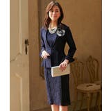 ネイビー(N) | レーシーワンピースセットアップスーツ | RUIRUE BOUTIQUE