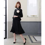 ブラック(BL) | プリーツワンピースアンサンブルスーツ | RUIRUE BOUTIQUE