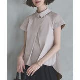 グレージュ(PGY) | シャツカラーデザインTシャツ | RUIRUE BOUTIQUE