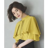 ピンタックケープスタンドカラーブラウス | RUIRUE BOUTIQUE | 詳細画像1