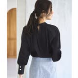 スリットパールスタンドカラーブラウス | RUIRUE BOUTIQUE | 詳細画像8