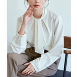 オフホワイト(WH) | スカーフタイブラウス | RUIRUE BOUTIQUE