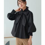 ブラック(BL) | クラシカル・2wayフリルブラウス（ボウタイ付き） | RUIRUE BOUTIQUE