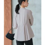 【洗える/ストレッチ】ウエストタックバンドカラーフレアブラウス | RUIRUE BOUTIQUE | 詳細画像12