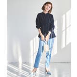【洗える/ストレッチ】ウエストタックバンドカラーフレアブラウス | RUIRUE BOUTIQUE | 詳細画像4