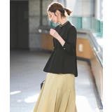 【洗える/ストレッチ】ウエストタックバンドカラーフレアブラウス | RUIRUE BOUTIQUE | 詳細画像6