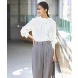 ホワイト(WH) | 【洗える】サイドボウタイブラウス | RUIRUE BOUTIQUE