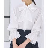 ホワイト(WH) | 【洗える】2way プレシャス スタンダードシャツ(ボウタイ付) | RUIRUE BOUTIQUE