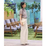 【洗える】選べる素材(シアー無地/ドット)フリルスタンドカラーブラウス | RUIRUE BOUTIQUE | 詳細画像13