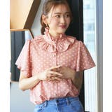 【洗える】選べる素材(シアー無地/ドット)フリルスタンドカラーブラウス | RUIRUE BOUTIQUE | 詳細画像17