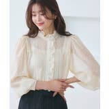 ドットシフォンピンタックブラウス | RUIRUE BOUTIQUE | 詳細画像1