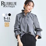 【洗える】パールボタン フリルブラウス | RUIRUE BOUTIQUE | 詳細画像1