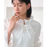 【洗える】パールボタン フリルブラウス | RUIRUE BOUTIQUE | 詳細画像2