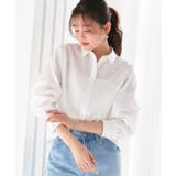 ホワイト(WH) | パールドットクロップドシャツ | RUIRUE BOUTIQUE