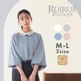洗える配色レースカラーブラウス | RUIRUE BOUTIQUE | 詳細画像1
