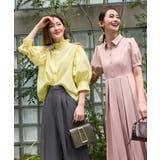 洗える フリルスタンドカラー・オーバーブラウス | RUIRUE BOUTIQUE | 詳細画像39