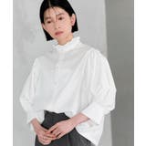 洗える フリルスタンドカラー・オーバーブラウス | RUIRUE BOUTIQUE | 詳細画像7