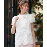 2WAYリボンフラワーモチーフレースブラウス | RUIRUE BOUTIQUE | 詳細画像2 