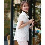 2WAYリボンフラワーモチーフレースブラウス | RUIRUE BOUTIQUE | 詳細画像4 