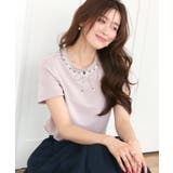 【洗える】ドレスTシャツ(ビジューリボン) | RUIRUE BOUTIQUE | 詳細画像1