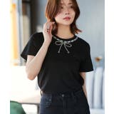 【洗える】ドレスTシャツ(ビジューリボン) | RUIRUE BOUTIQUE | 詳細画像17