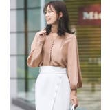 ピンクベージュ(PPN) | タックスリーブブラウス | RUIRUE BOUTIQUE