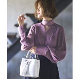パープル(PU) | タックスリーブブラウス | RUIRUE BOUTIQUE