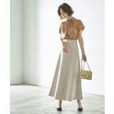 半袖/ベージュ(3BE) | ウエーブタックパールブラウス | RUIRUE BOUTIQUE