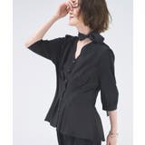 ブラック(BL) | ウエストタックブラウス | RUIRUE BOUTIQUE