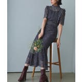 バックリボンフレアーレースワンピース | RUIRUE BOUTIQUE | 詳細画像5