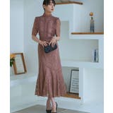 ピンク(PN) | バックリボンフレアーレースワンピース | RUIRUE BOUTIQUE
