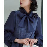 ミックスツイードコンビ・ロングナローワンピースドレス | RUIRUE BOUTIQUE | 詳細画像2
