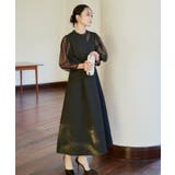 シアーランタンスリーブふくれジャカードドレス | RUIRUE BOUTIQUE | 詳細画像14