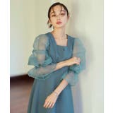 オーガンジースリーブ フレアワンピースドレス | RUIRUE BOUTIQUE | 詳細画像14