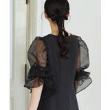 オーガンジースリーブ フレアワンピースドレス | RUIRUE BOUTIQUE | 詳細画像16