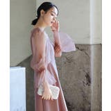 オーガンジースリーブ フレアワンピースドレス | RUIRUE BOUTIQUE | 詳細画像24