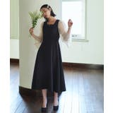 オーガンジースリーブ フレアワンピースドレス | RUIRUE BOUTIQUE | 詳細画像3