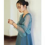 オーガンジースリーブ フレアワンピースドレス | RUIRUE BOUTIQUE | 詳細画像8