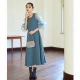 オーガンジースリーブ フレアワンピースドレス | RUIRUE BOUTIQUE | 詳細画像9