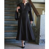 ブラック(BL) | パールデザインビッグカラーボレロ&マーメイドワンピース | RUIRUE BOUTIQUE