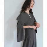 チャコール(DGY) | パールデザインビッグカラーボレロ&マーメイドワンピース | RUIRUE BOUTIQUE