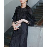 ブラック(BL) | レースオフショル・マーメイドフレアワンピースドレス | RUIRUE BOUTIQUE