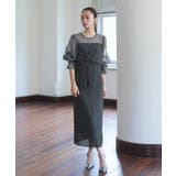 3wayドレープリボンシフォンタイトワンピースドレス | RUIRUE BOUTIQUE | 詳細画像13 