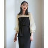 3wayドレープリボンシフォンタイトワンピースドレス | RUIRUE BOUTIQUE | 詳細画像3 